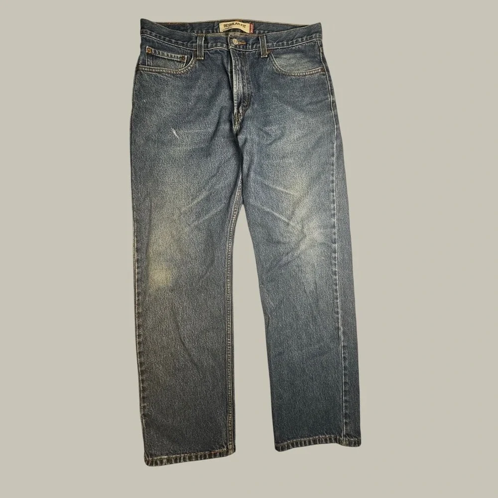 VTG Y2K Levi's 505 Regular Fit‎ Jeans Men's 36x32 Blue Medium Wash Straight Leg